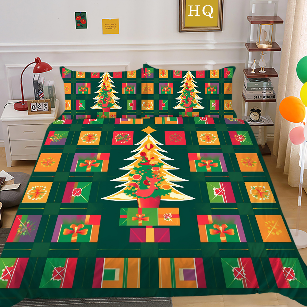 Christmas Tree Theme Bedding Set for Children and Adolescents Bedding Christmas Duvet Cover