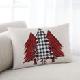 thumbnail image 1 of Christmas Tree Throw Pillow Cover, Rustic Xmas Red Buffalo Plaid Rectangle Decorative Pillow Case Protector Soft Cushion Cover Lumbar Pillowcase for Couch Sofa Bedroom Car Chair Decor 16x24 Inch, 1 of 8