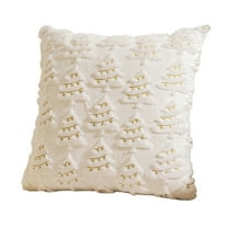 Christmas Tree Throw Pillow Covers 1PC 20x20 Inch Sequins Pillow Covers Plush Square Cushion Covers for Sofa Couch Living Room Winter Holiday Decor