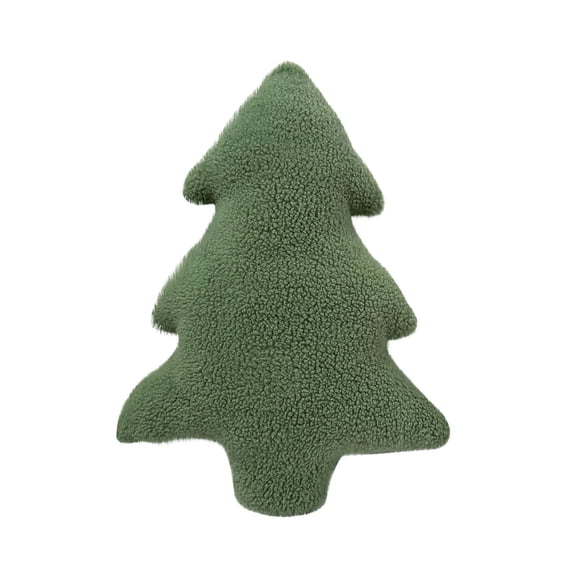 Christmas Tree Throw Pillow Fuzzy Holiday Decor with Rhinestones Soft Plush Decorative Couch Bed Accent Gift Home Festive Seasonal Decorations Clearance