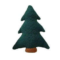 Christmas Tree Throw Pillow Holiday Decoration Soft Plush Pillow For Couch Sofa Bedroom Decor Festive Home Accent 16X16Inch
