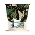 thumbnail image 1 of Christmas Tree Tie Up Curtains for Windows 45 Inch Length Balloon Curtains Kitchen Adjustable Balloon Window Shade Black Green Xmas Tree Winter Tie Up Valance Bathroom Curtain Window 34"x45", 1 of 6