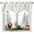 thumbnail image 1 of Christmas Tree Tie Up Valances Curtain, Retro Abstract Sage Green Tree Texture Adjustable Rod Pocket Short Window Treatment Tie Up Curtains Valances for Kitchen Living Room Bathroom 60x18 Inches, 1 of 9