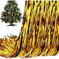 thumbnail image 1 of Christmas Tree Tinsel Garland Decorations,3000 Strands Tinsel Icicles Iridescent Tinsel Foil Fringe Garland for Christmas Xmas Tree Decorations Graduation Party Supplies Holiday Hair Decor (Gold), 1 of 7
