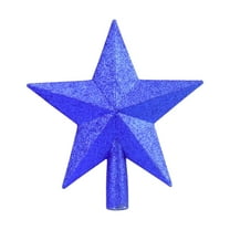 Christmas Tree Top Decoration 7.87inch Glitter Star Tree Topper Christmas Tree Top Powder Five-pointed Star Christmas Decorative Holiday Trees Toppers Sparkle Bethlehem Star Xmas Ornament