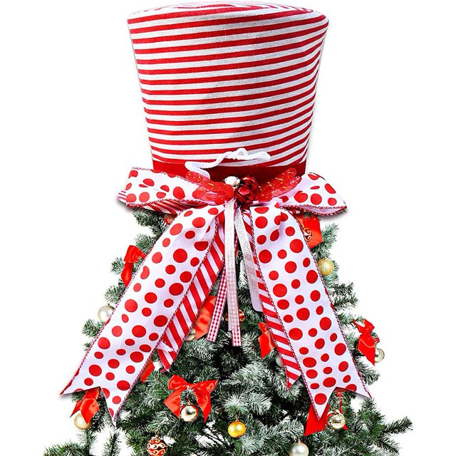 Christmas Tree Top Hat Topper Hats Collapsible Holiday Xmas Decoration