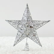 Christmas Tree Top Sparkles Stars Hang Xmas Decoration Ornament Treetop