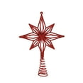 thumbnail image 1 of Christmas Tree Top Star Decoration - Powdered Octagonal Pull String Star (Gold/Red/Silver) | Festive Xmas Tree Topper Ornament for Holiday Decor, 1 of 5