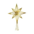 thumbnail image 1 of Christmas Tree Top Star, Electroplated Plastic Pentagram Ornament, Holiday Tree Topper Accessory, Winter Wedding Birthday Celebration, 1 of 5