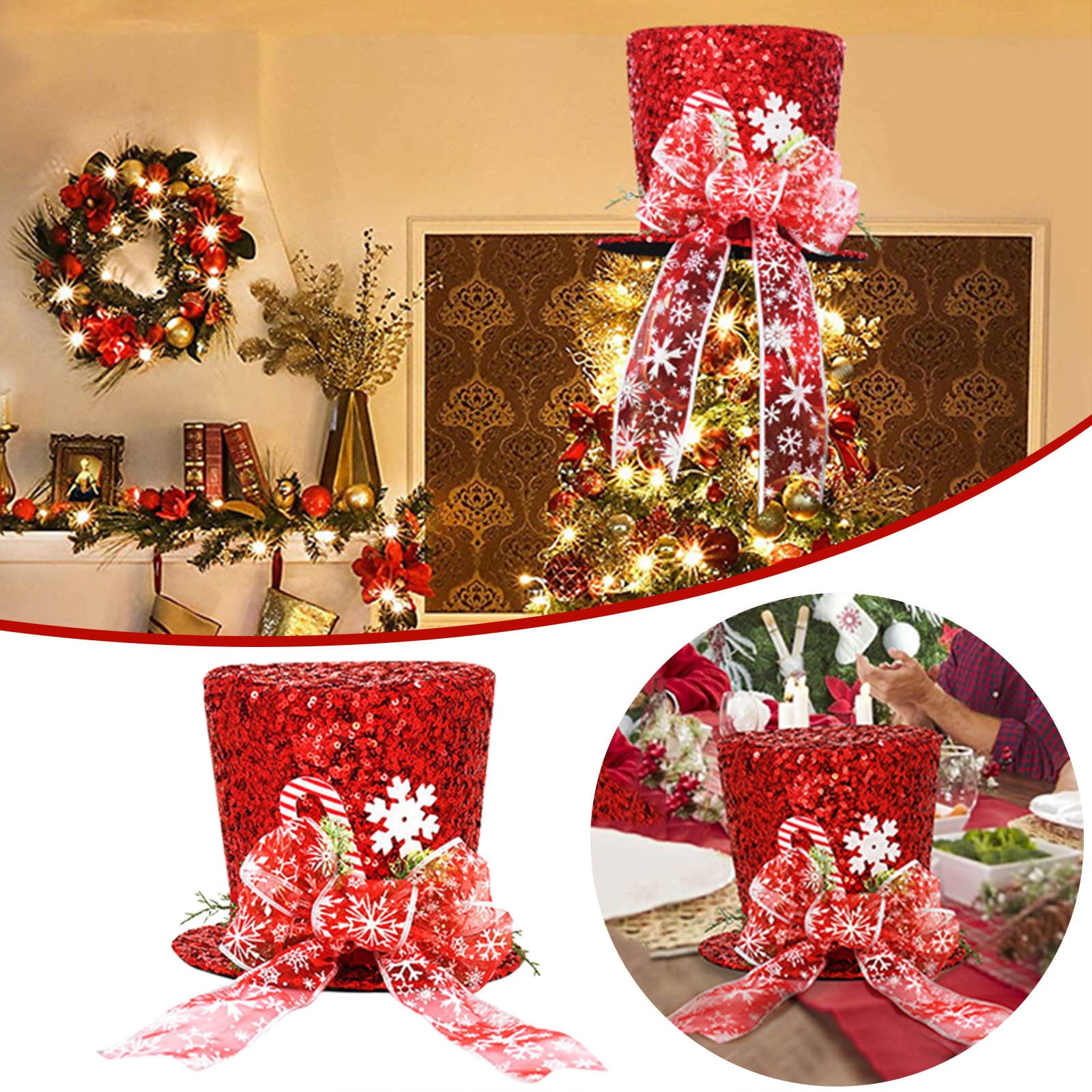 Christmas Tree Top Star Hat Decorations Shopping Mall Home Christmas