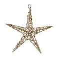 thumbnail image 1 of Christmas Tree Top Star, Iron Starfish Ornaments, Five Pointed Star Window Hanging Decoration, White Silver Glitter Finish Durable Holiday Party Ornament 20x15cm, 1 of 7