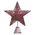 thumbnail image 1 of Christmas Tree Topper 10 Inch Gold Glitter Hollow Star for Holiday Decoration, Easy-Install Metal Tree Crown for Indoor Outdoor Party, Sparkling Festive Accent Gift, 1X Christmas Tree Decoration, 1 of 4