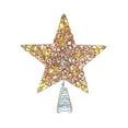thumbnail image 1 of Christmas Tree Topper, 11 Inches Lighted Gold Glittered Star Tree Topper, LED Sparkling Tree Toppers Christmas Decor, Battery Powered Xmas Treetop Star Decor Holiday Tree Toppers, 1 of 6