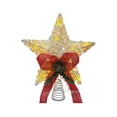 thumbnail image 1 of Christmas Tree Topper, 11 Inches Lighted Gold Glittered Star Tree Topper, LED Sparkling Tree Toppers Christmas Decor, Battery Powered Xmas Treetop Star Decor Holiday Tree Toppers, 1 of 6