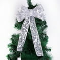 thumbnail image 1 of Christmas Tree Topper,14.17" Christmas Decorations Glowing Large Christmas Bow Christmas Tree Decorations Hanging Pendant LED Christmas Decorations, 1 of 8