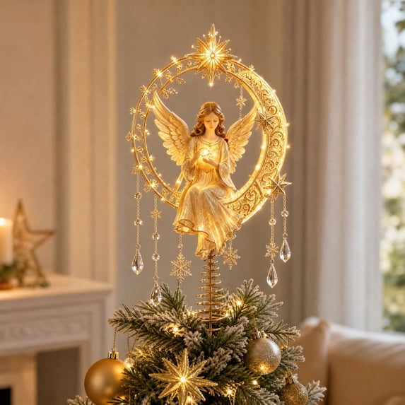 Christmas Tree Topper, 2D Flat Tree Top Decoration for Holiday Decor ...