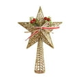 thumbnail image 1 of Christmas Tree Topper,3D Golden 5-Pointed Star Tree Topper with Hollow Glitter Projector for Christmas Treetop,LED Snowflake Tree Topper for Christmas Tree Decorations, 1 of 7