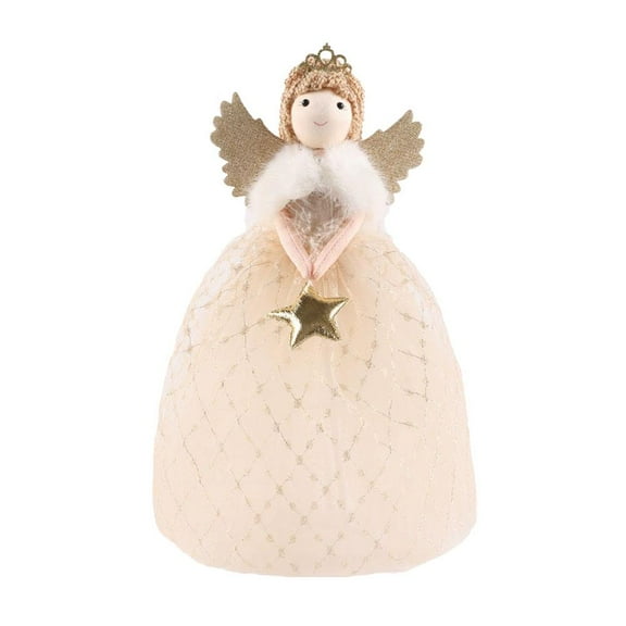Christmas Tree Topper Angel Figurine, Cute Christmas Cartoon Treetop Doll Ornament, Tree Topper Ornaments for Table Holiday Shopping Mall Decor