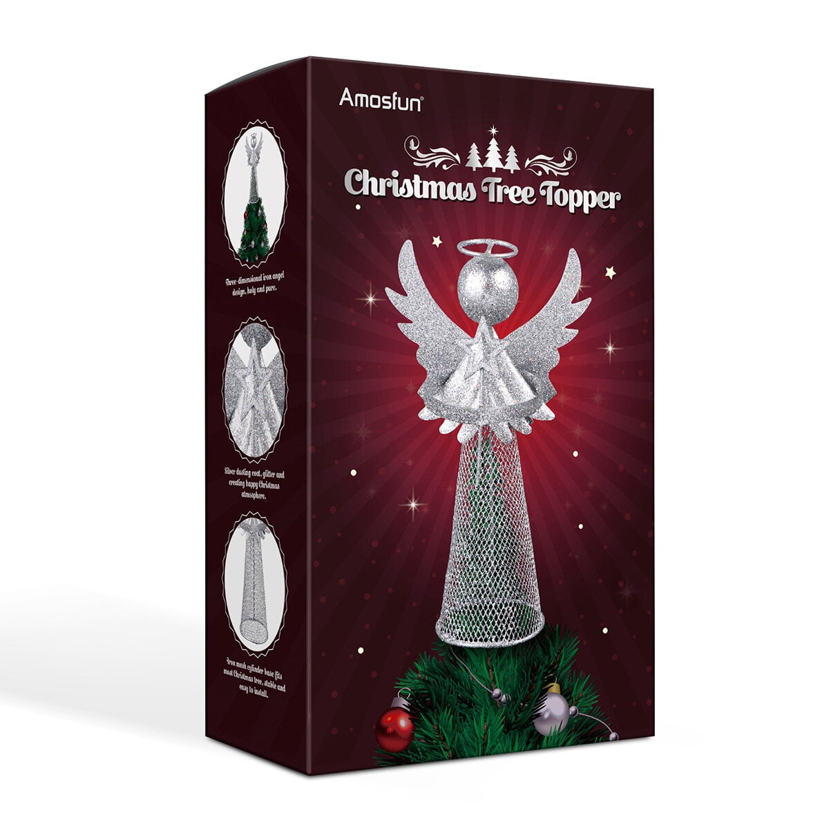 Christmas Tree Topper Angel Treetop Decoration Angel Figure For Festive