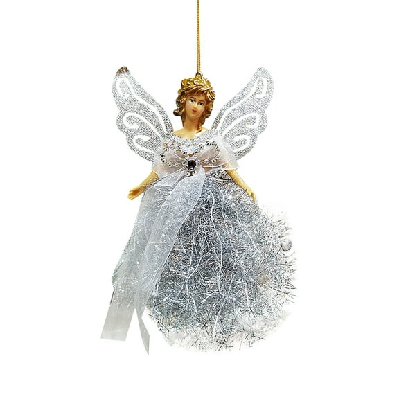 Christmas Tree Topper Angel Treetop Featuring Hanging Rope for Elegant Holiday Decorations and Festive Tree Ornamentation