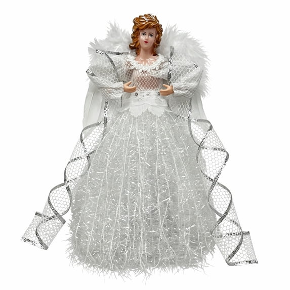 Christmas Tree Topper Angel Treetopper, Angel Tree Topper with Wings, Indoor Christmas Decors, Home Ornaments Christmas Tree Decorations