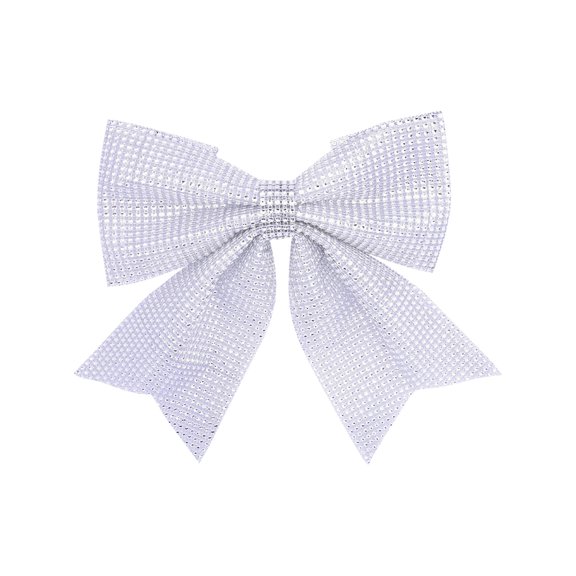 Christmas Tree Topper Bow, 10 Inch Gold Silver Christmas Glitter Bow, Xmas Tree Bows Christmas Bow Decoration for Wedding Indoor Outdoor Christmas Trees Decor