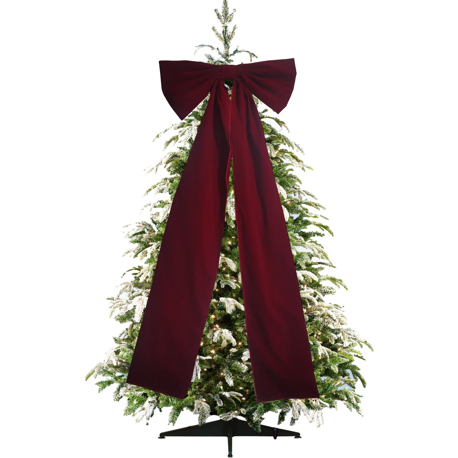 Christmas Tree Topper Bow - 20 x 70" Extra Large Velvet Bows with Long Streamers for Xmas Tree, Wreath, Wall, Holiday Home Decor, Wedding & Party Supplies