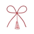 thumbnail image 1 of Christmas Tree Topper Bow Iron Rhinestone Sparkling Ornament Festive Holiday Ribbon Decoration for Gift Wrapping Party Supplies Home Decor Accent 10.2-Inch Red, 1 of 4