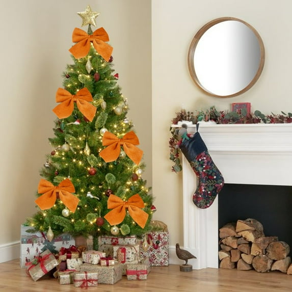 Christmas Tree Topper Bow Large Glitter Bow Tree Topper for Christmas Holiday Parties Indoor Outdoor Home Decor Xmas Tree Decoration Festive Bow Ornament