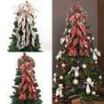 thumbnail image 1 of Christmas Tree Topper Buffalo Plaid Decorative Bow,Handmade Farmhouse Large Gift Bow Door Bows Banister Bow Christmas Bows for Holiday Home Decor, 33*12 inches, 1 of 7