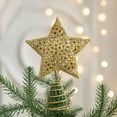 thumbnail image 1 of Christmas Tree Topper, CXALSSY Christmas Tree Star, 6.3 Inch Gold Tree Topper for Indoor Outdoor Decoration, Unique Luxury Christmas Tree Toppers 2024, 1 of 7