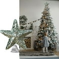 thumbnail image 1 of Christmas Tree Topper, CXALSSY Christmas Tree Star, 8.7 Inch Green Tree Topper for Indoor Outdoor Decoration, Unique Luxury Christmas Tree Toppers 2024, 1 of 7