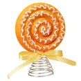 thumbnail image 1 of Christmas Tree Topper, Candy Ice Cream Shaped, 1 Piece, Yellow Icing Decorative with Ribbon, for Indoor Christmas Holiday Party Decor, Cute Xmas Holiday Home Ornament Gift, 1 of 5