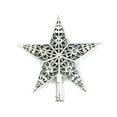 thumbnail image 1 of Christmas Tree Topper, Christmas Tree Ornament, Lighted Star Tree Topper with Rotating Projection Light, High-Brightness LED, Snowflake Design, PVC Material, Easy Installation, Indoor Use, 15cm Size, 1 of 8
