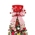 thumbnail image 1 of Christmas Tree Topper, Christmas Tree Topper Hat, Candy canes Tree Topper, Tree Topper Christmas Decorations with Bow Ribbon Christmas Tree Ornaments for Home Decor, 1 of 7