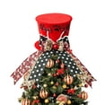 thumbnail image 1 of Christmas Tree Topper, Christmas Tree Topper Hat, Candy canes Tree Topper, Tree Topper Christmas Decorations with Bow Ribbon Christmas Tree Ornaments for Home Decor, 1 of 8