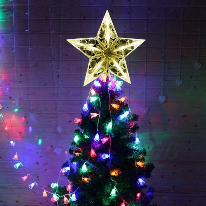 Christmas Tree Topper Decor LED Star Light Xmas Home Decoration New ...