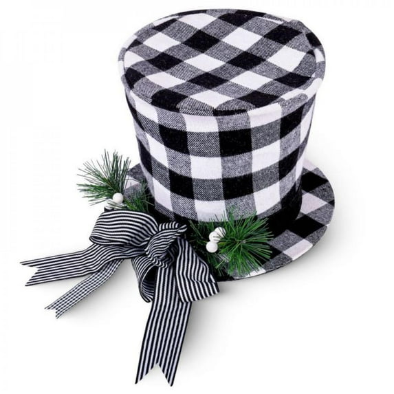 Christmas Tree Topper Decoration Retractable Top Hat Christmas Treetop Star Decorations With Bow-knot Ribbon For Home Decor