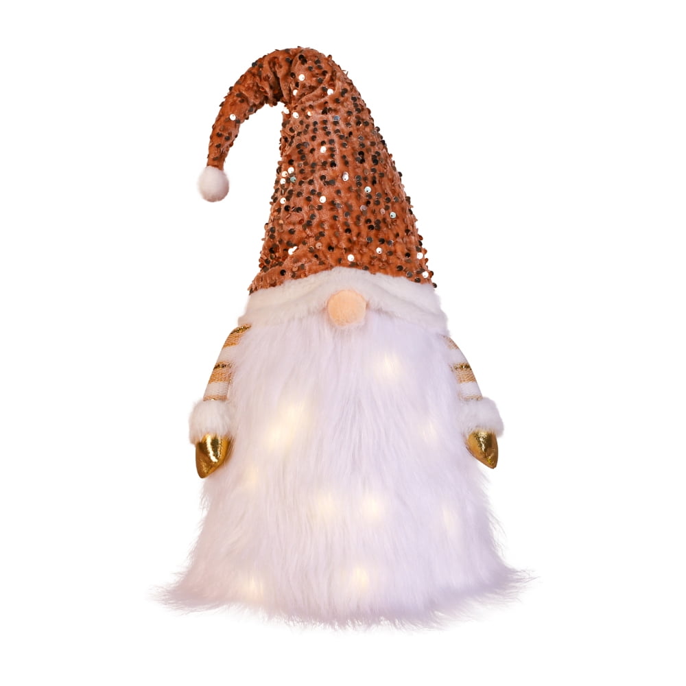 Christmas Tree Topper Gnome with Light Battery Operated,23.6 Inch