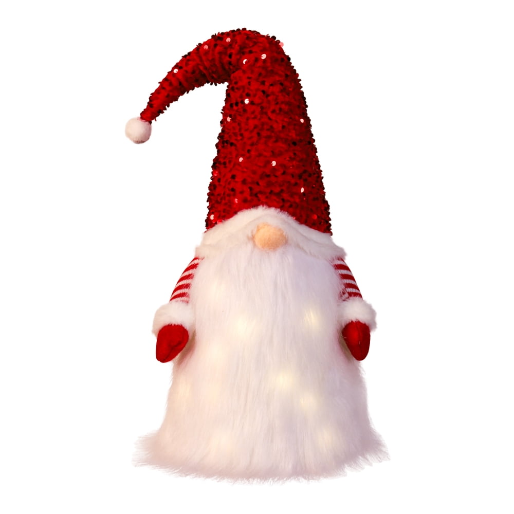 Christmas Tree Topper Gnome with Light Battery Operated,23.6 Inch