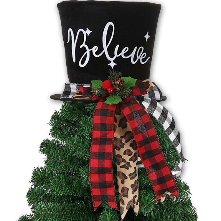 Christmas Tree Topper Hat, Retractable Xmas Tree Topper, Foldable ...