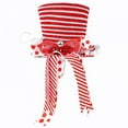 thumbnail image 1 of Christmas Tree Topper Hat w/Plaid Bow,Christmas Tree Decorations Desktop Ornaments Home Decor, 1 of 6
