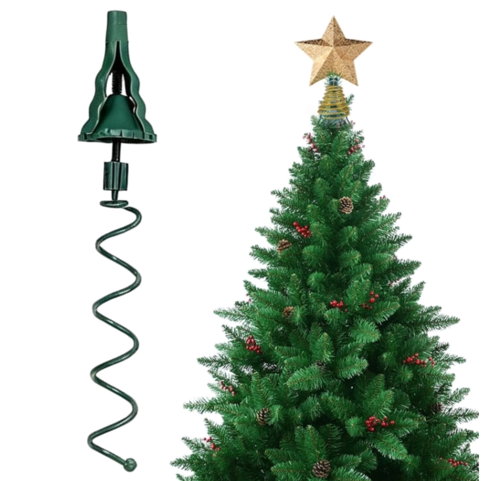 Christmas Tree Topper Holder - Twist-On Universal Christmas Tree Topper ...