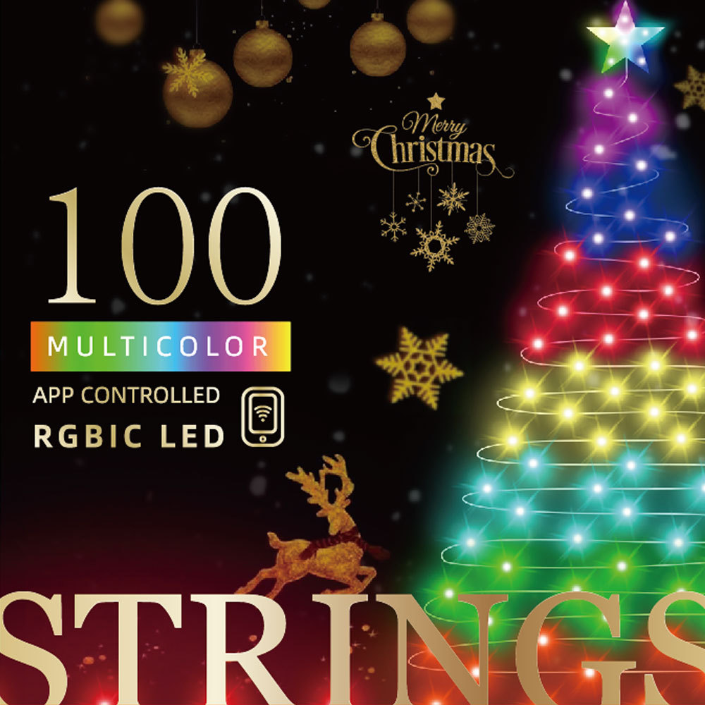 Christmas Tree Topper Lighted Smart App Remote Control LED Color