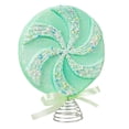 thumbnail image 1 of Christmas Tree Topper Mint Green Pastel Lollipop Style 1 Piece Christmas Tree Decorations for Holiday Home Party Sweet Themed Christmas Decor, 1 of 6