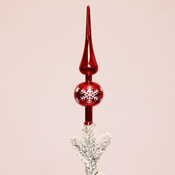 Christmas Tree Topper Plastic Gourd Treetop Hand Electroplated Painted Tree Ornament Xmas Party Decorations