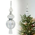 thumbnail image 1 of Christmas Tree Topper,Plastic Plating Gourd Tree Top Decoration Props,Finials Glitter Xmas Star Tree Topper for Holiday New Year Decor Christmas Ornaments(Silver), 1 of 9