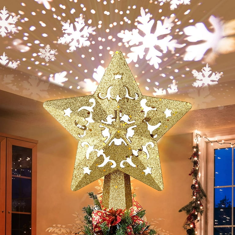 Lighted star 2024 tree toppers