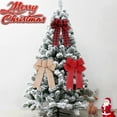 thumbnail image 1 of Christmas Tree Topper, Red Large linen Bow with Long Streamers, Wired Edge Decorative Bow for Wreath Door Holiday Party Festival Xmas Decoration Supplies, 1 of 5