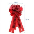 thumbnail image 1 of Christmas Tree Topper, Rustic Buffalo Plaid Decorative Bow for Holiday Décor, 1 of 1